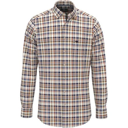 Fynch-Hatton Overhemd Multicolor Flanel Check Button-Down Winter White-Multi / male