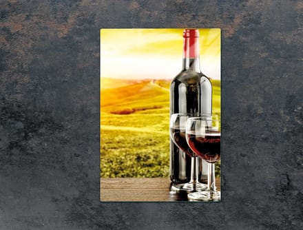TMK ArtDeko Serie - Snijplank van Glas - 35x52 cm - Hartglas - Vino Print
