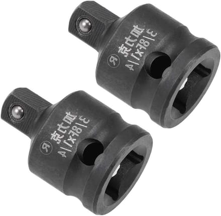 2 Stuks 3/8" naar 1/4" Impact Socket Reducer voor Luchtmoeren, Slagmoeren en Draaigereedschap van CR-MO Staal