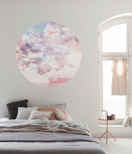 Fotobehang - Candy Sky 125x125cm - Rond - Vliesbehang - Zelfklevend