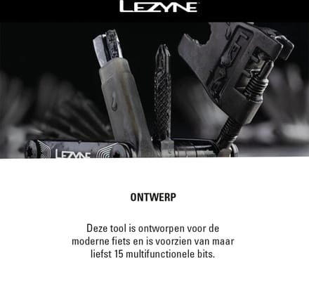 Lezyne Multi Tool Super V-23 - 14-delige Multitool - HEX, TORX, PHILLIPS H, Kettingbreker, Naald-/plughouder & Rotor afsteller - Zwart