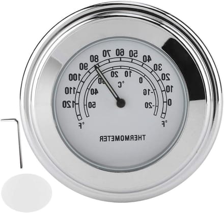 Stuurthermometer Motorfiets - Temperatuurmeter Stuur - Rijcomfort Monitoren - Weerbestendig Ontwerp - 1 en 7/8 inch - Wit