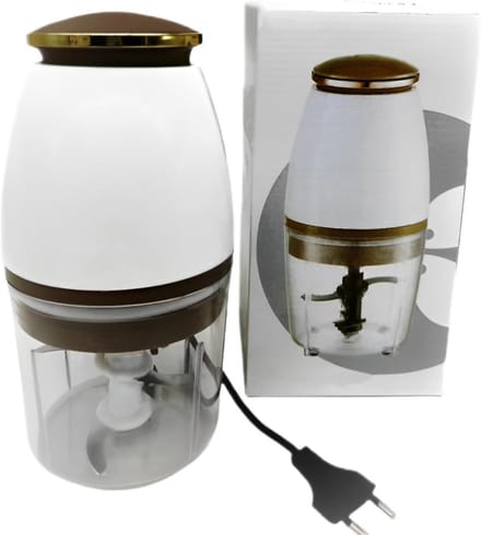 Keukenmachine - Compacte chopper - Ingrediënten hakken - Vier snijders - 700 ml capaciteit - Zwart