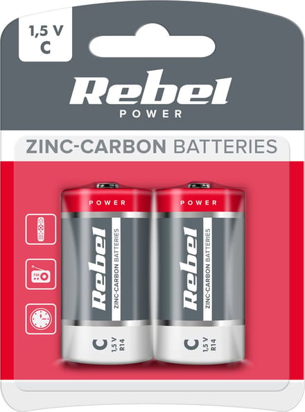 Rebel Greencell Serie - Batterij C - Zinkkoolstof