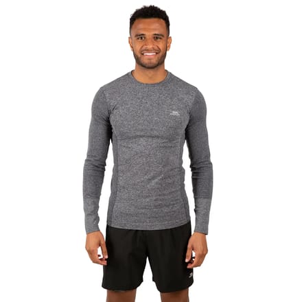 Trespass Timo lange mouw - Heren Active Top Tp75 Zwart Marl