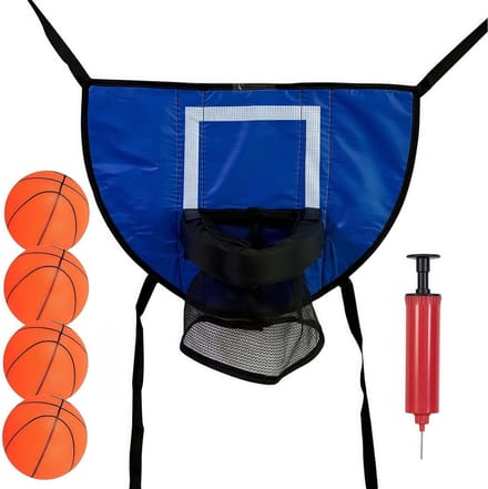 Trampoline Basketbal Set - 6 Delig Inclusief Ballen en Pomp - Waterdicht Achterbord