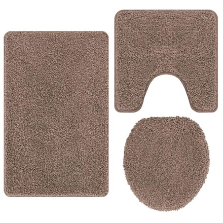 vidaXL - Antislip - Badmat - Set - 3 - st - Bruin - 50 - x - 80 - cm - PP