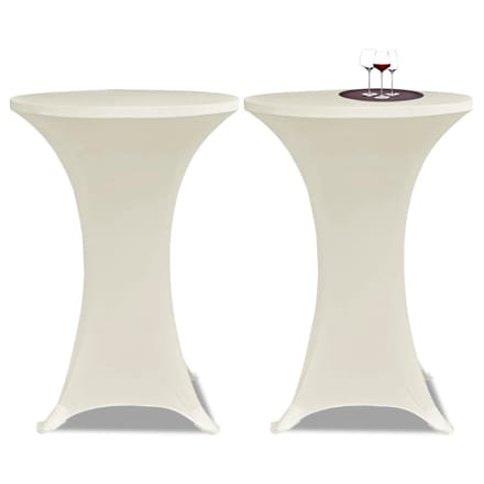 vidaXL - Statafelhoes - Stretch - Ø70cm - Crème - (2 - stuks)