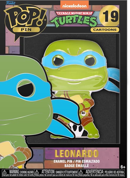 Loungefly: Funko Pop! Pins Cartoons: TMNT - Leonardo Grote Emaille POP Pin