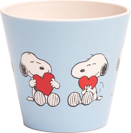 Quy Cup - 90ml Ecologische Reis Beker - Espresso beker "Peanuts Snoopy 12 Love” 7x7x7cm