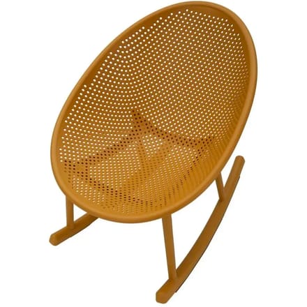 Stoel Ibiza Mustard Roching Chair 66×88×80 cm