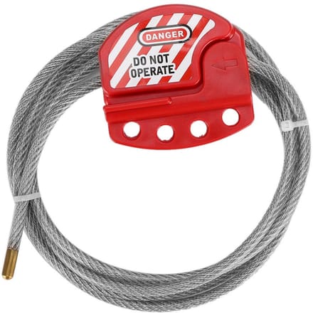 Verstelbare RVS Kabel Lockout Onderhoudsapparatuur Veiligheidsslot Apparaat L11 red