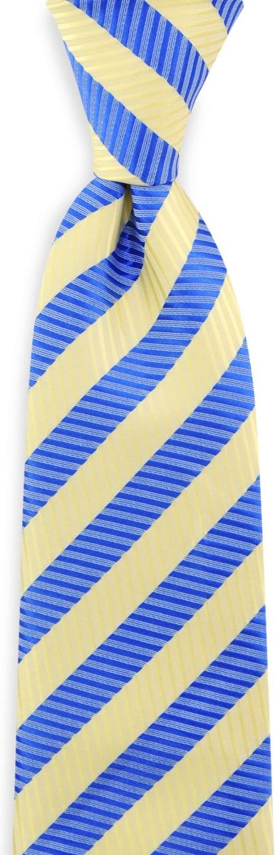 We Love Ties - Stropdassen - Stropdas geel - blauw gestreept - geel / blauw