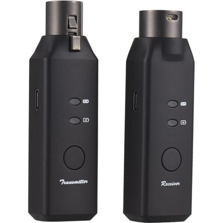 M-VAVE Microfoon Draadloze Xlr Zender en Ontvanger Draadloos Microfoonsysteem voor Dynamische Microfoons zwart