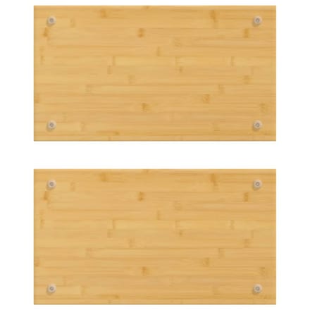 Panneaux de Couverture de Cuisinière 2 pcs 50 x 28 x 1,5 cm Bambou