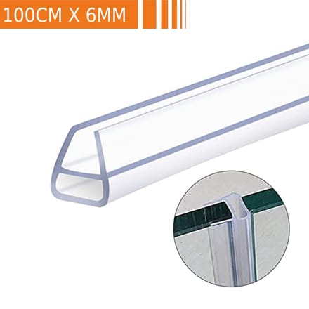Simple Fix Lekstrip - Douchestrip - Waterkering - 100CM Lang - 6MM Glasdikte - Lekdorpel - Bolprofiel