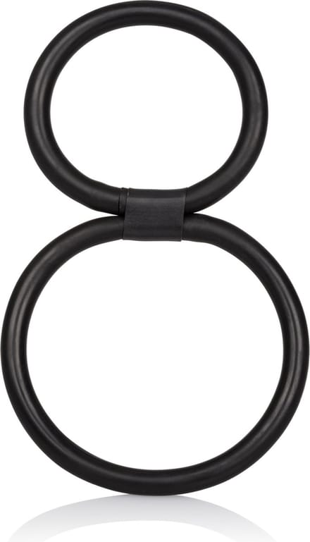 California Exotic Novelties Double Helix - Cockring - Zwart - Ø 70 mm