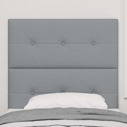 vidaXL - Hoogte - verstelbaar - hoofdbord - Lichtgrijs - 100 - cm - Stof