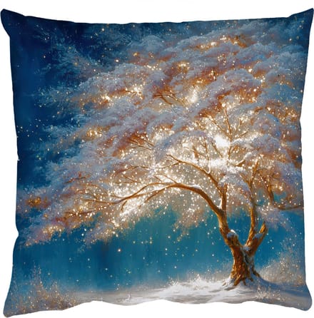 Sierkussens - Kussentjes Woonkamer - 40x40 cm - Levensboom - Nacht - Donker - Blauw