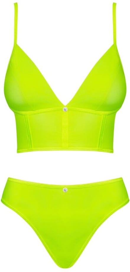 Obsessive - Neonia Top & Panties Geel S/M