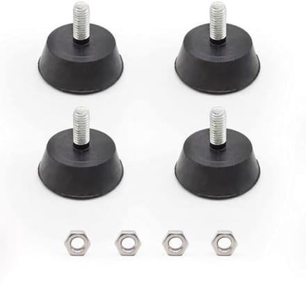 Rubberen voetjes voor meubels - Schroefbare buffertjes M6 x 16 mm