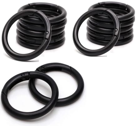 Ronde karabijnhaak / openingsringen 15-pack