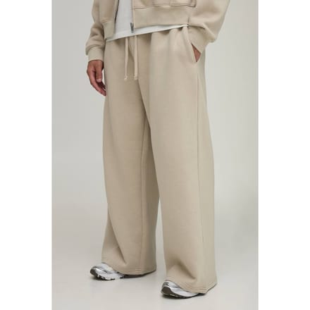Essentiële Wijde Pijpen Joggingbroek | Stone | Size Small