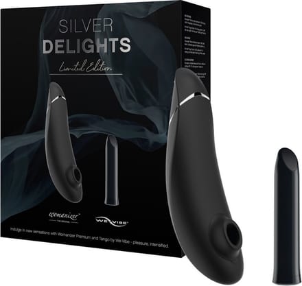 Womanizer Silver Delights - Luchtdrukvibrator en Bulletvibrator - Zwart