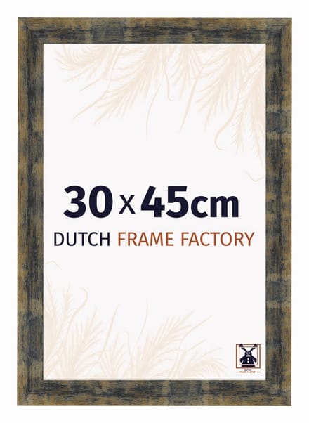 Fotolijst 30x45 cm - MDF - Blauw Goud Gemeleerd - Praag
