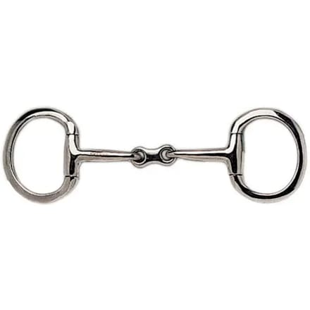Mors voor Engelse paard met olijven, plaat en ring met platte rand Sefton