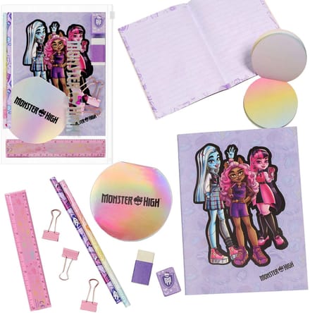 Monster High Schoolset voor meisjes, set met schoolbenodigdheden 3+