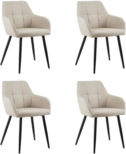 Set van 4 Kick eetkamerstoel Nova - beige