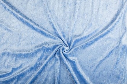 Velours de panne stof - Baby blauw 2 - 1 meter