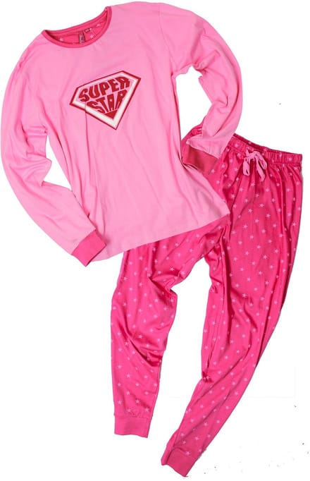 AnnaRebella Meisjes Pyjama - 100% Katoen - Roze - Maat 164