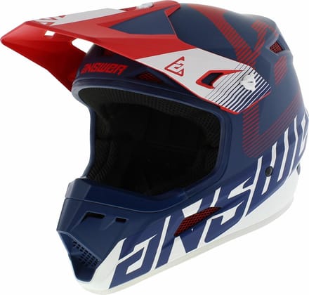 Answer AR1 V2 crosshelm Bold mat blauw rood - L 59-60 CM