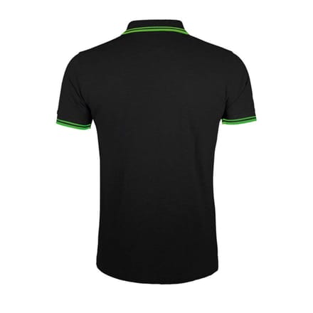 SOLS Heren Pasadena Poloshirt (Zwart/Kalk)