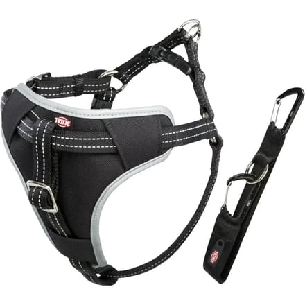 Trixie Comfort car harness M: 50-65 cm/20 mm Zwart