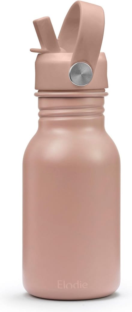 Elodie Water bottle - Waterfles kinderen - Drinkfles met rietje - Drinkbeker - rvs drinkfles 350ml - Blushing Pink