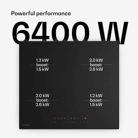 Inductiekookplaat 60 cm 4 Zones 7000 W Boost Touch Slider Timer Kindveilige Residuale Warmte Indicator Keramisch Ingebouwd