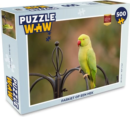 Puzzel Parkiet op een hek - Legpuzzel - Puzzel 500 stukjes