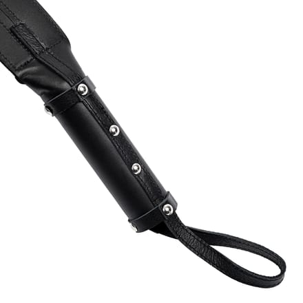 Rimba - Smalle Paddle Met Handvat - Leer - 48 cm lang