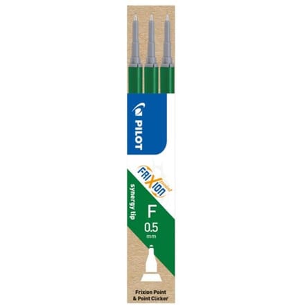 Set van 3 - Vulling FriXion Point - Groen - Fijne penpunt