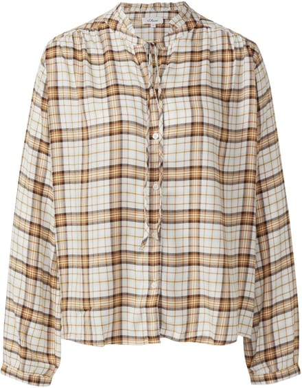 Regular fit overhemdblouse van mix van modal en viscose