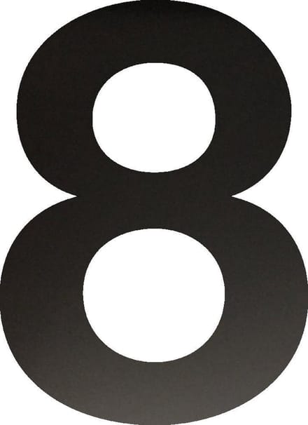 Huisnummer 50 cm - Nummer 8 - Mat Zwart
