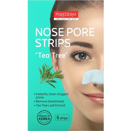 Neusporiestrips, Tea Tree, 6 Strips blue