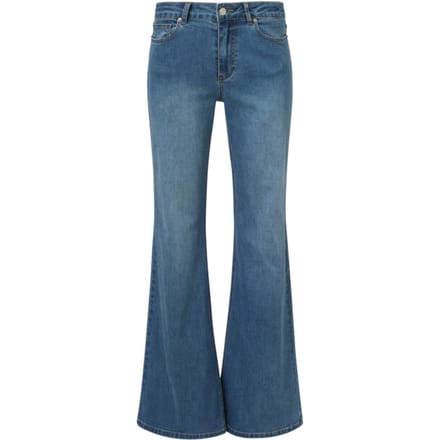Smashed Lemon Mediumblauwe flared jeans |