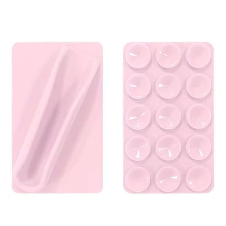 Lipgloss Houder Telefoon – Roze Zuignap Sticker – Siliconen Lipstick Holder – Telefoon Accessoire Dames