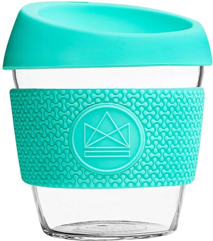 Glazen Koffiebeker 235ml - Teal