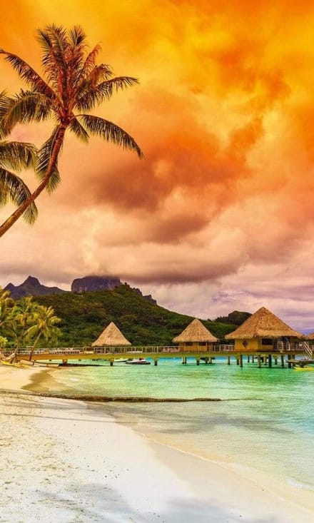 Fotobehang - Polynesia 150x250cm - Vliesbehang