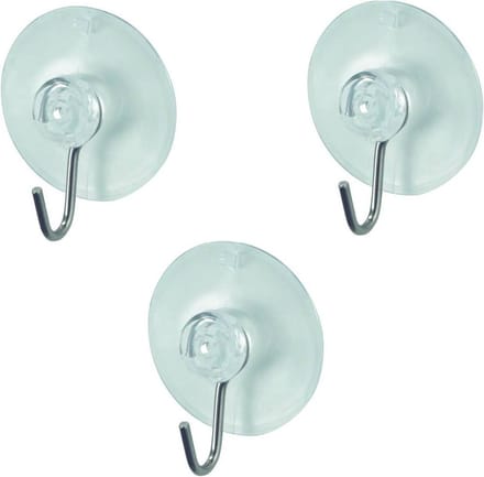 Benson Zuignap met Haak Set - Transparant - Ø 30 mm - 12 delig